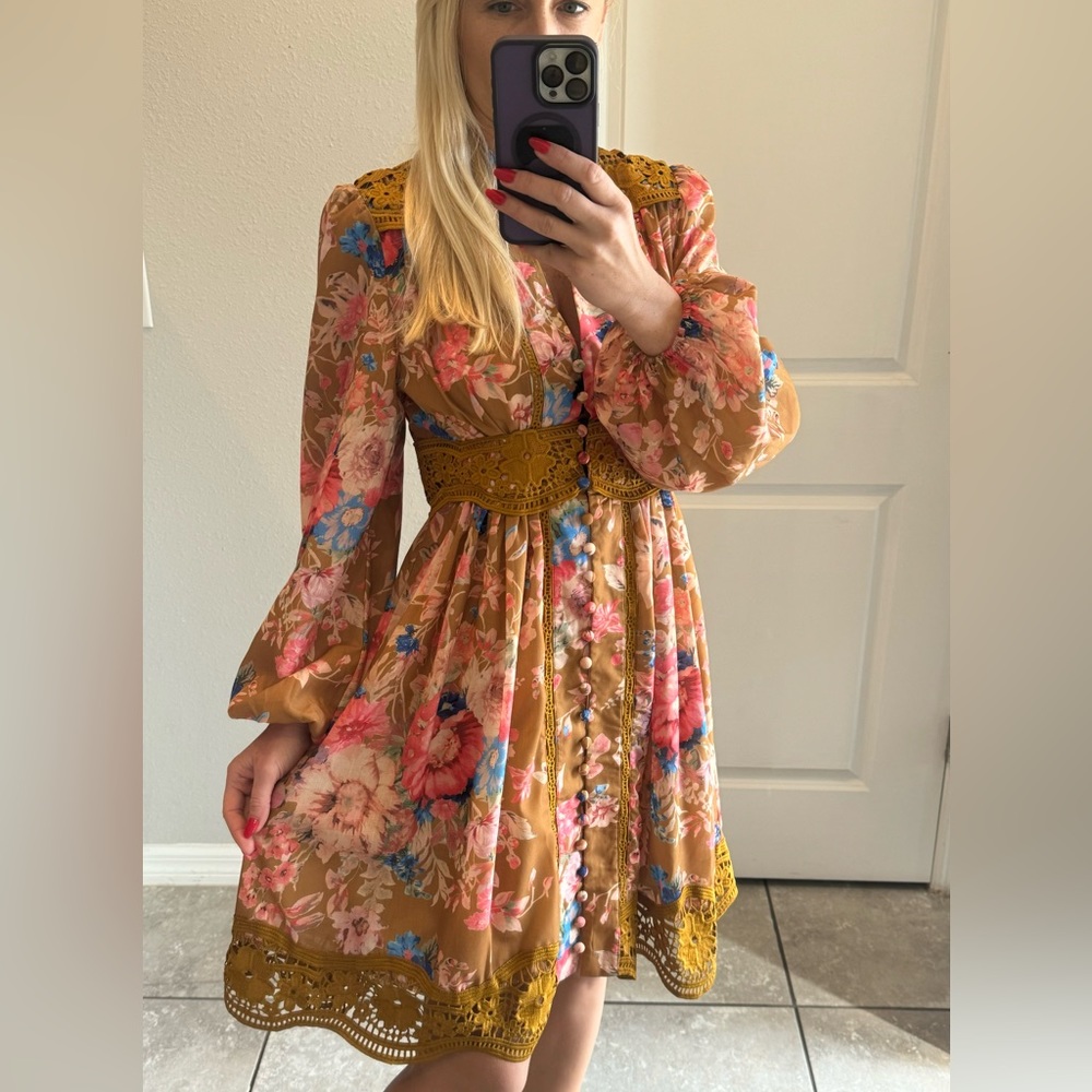 August Plunge Mini Dress